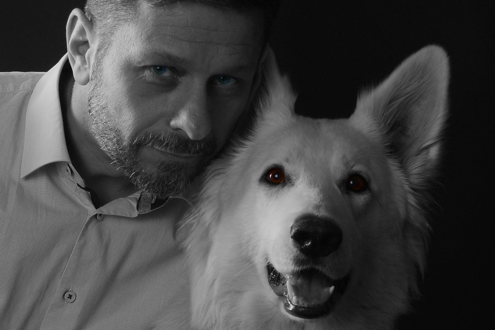 Portrait mit Hund