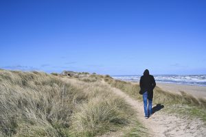 Windiger Spaziergang