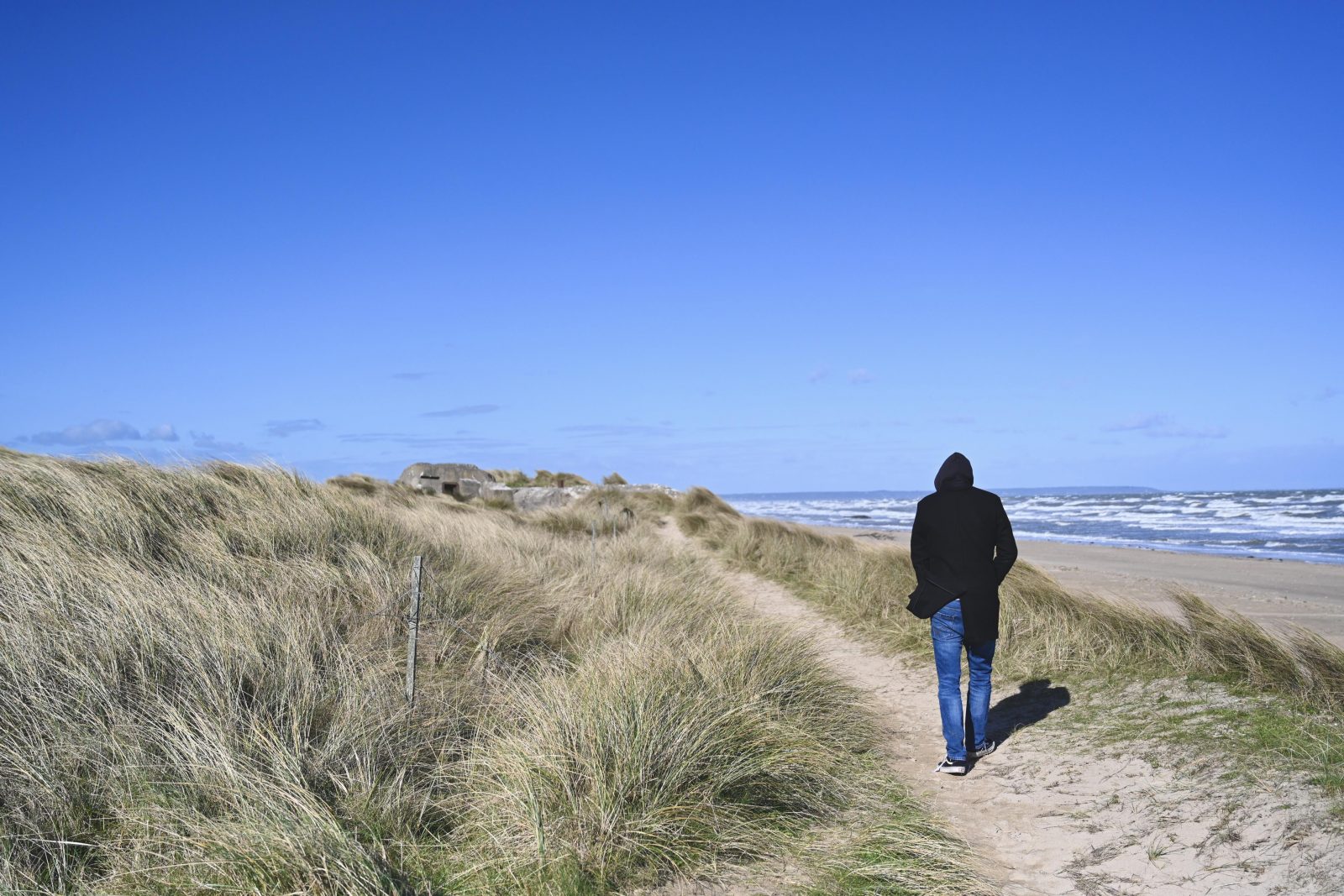 Windiger Spaziergang