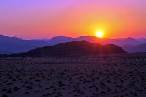 Sunset in Jordanien
