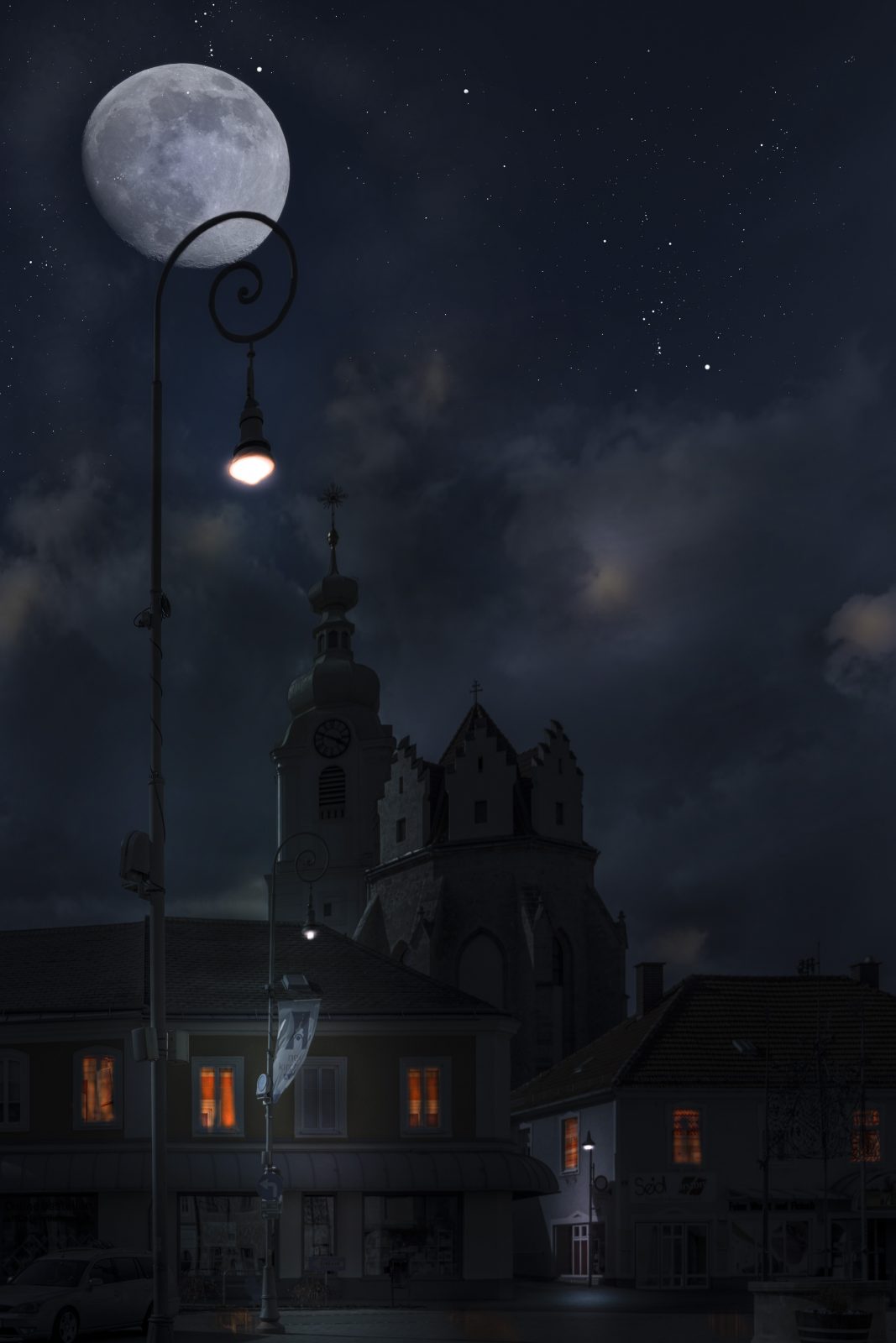Neunkirchen bei Nacht
