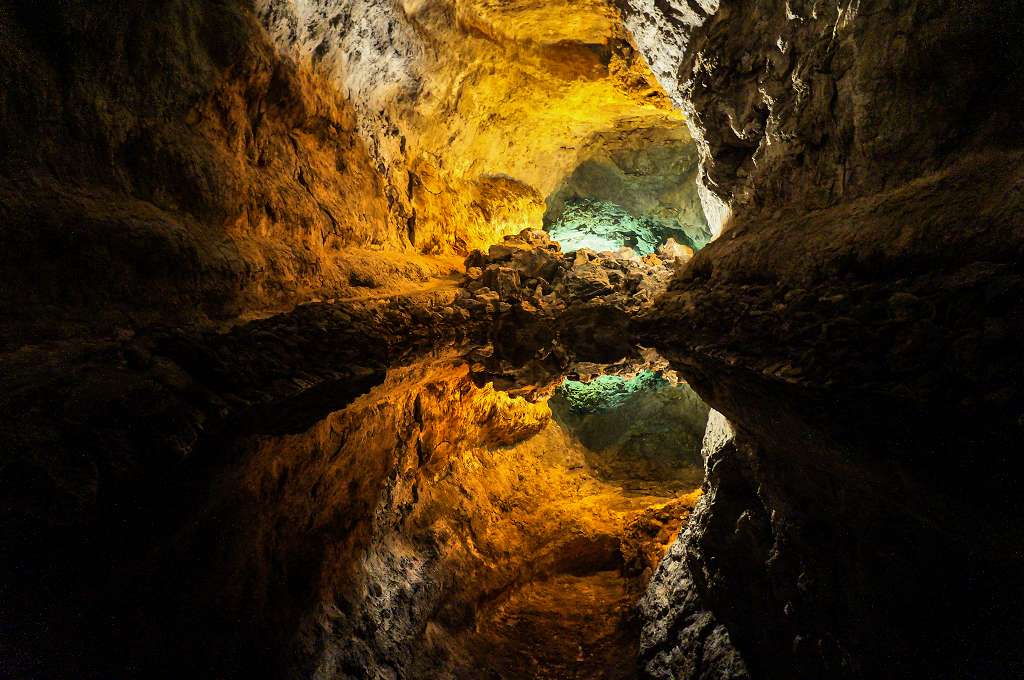 water reflection in cave 2